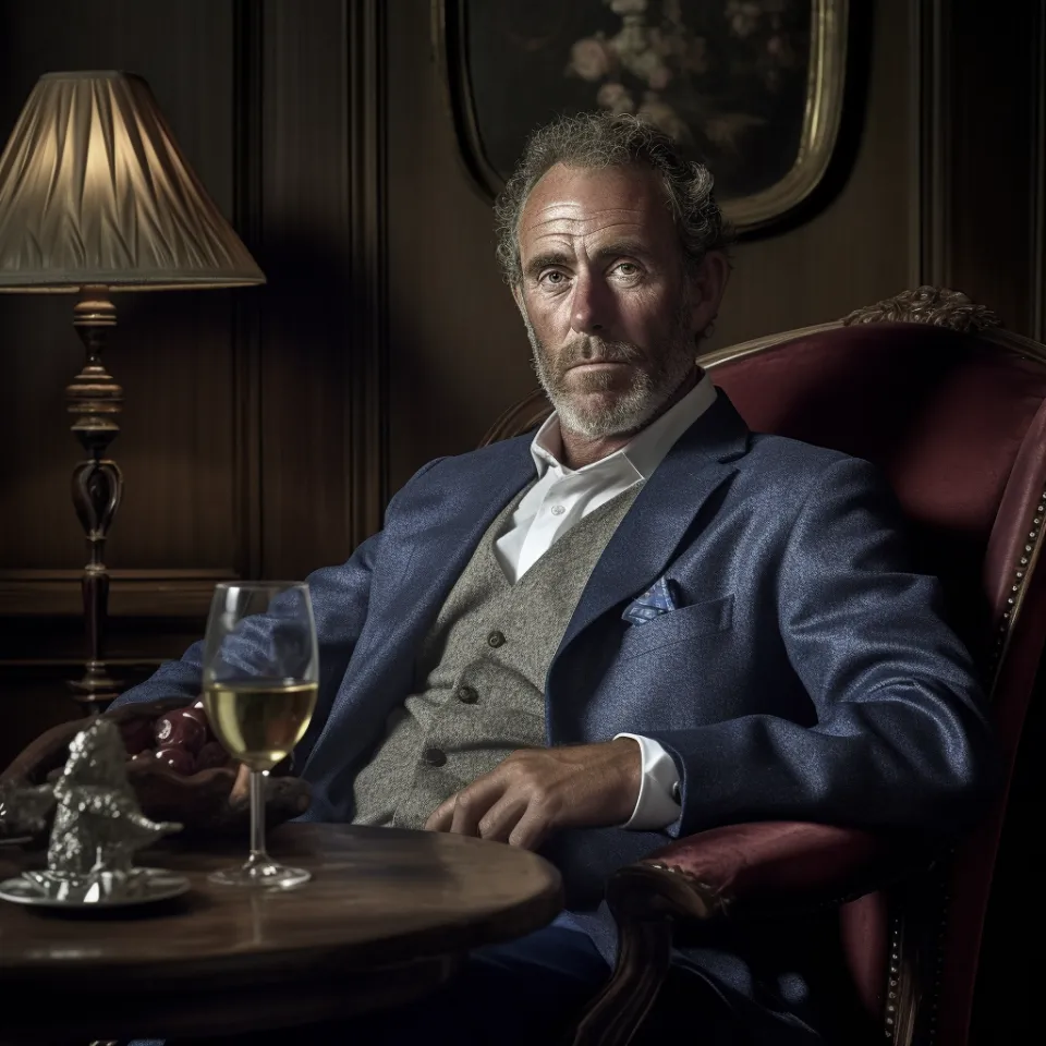 Sommelier português segurando taça de vinho